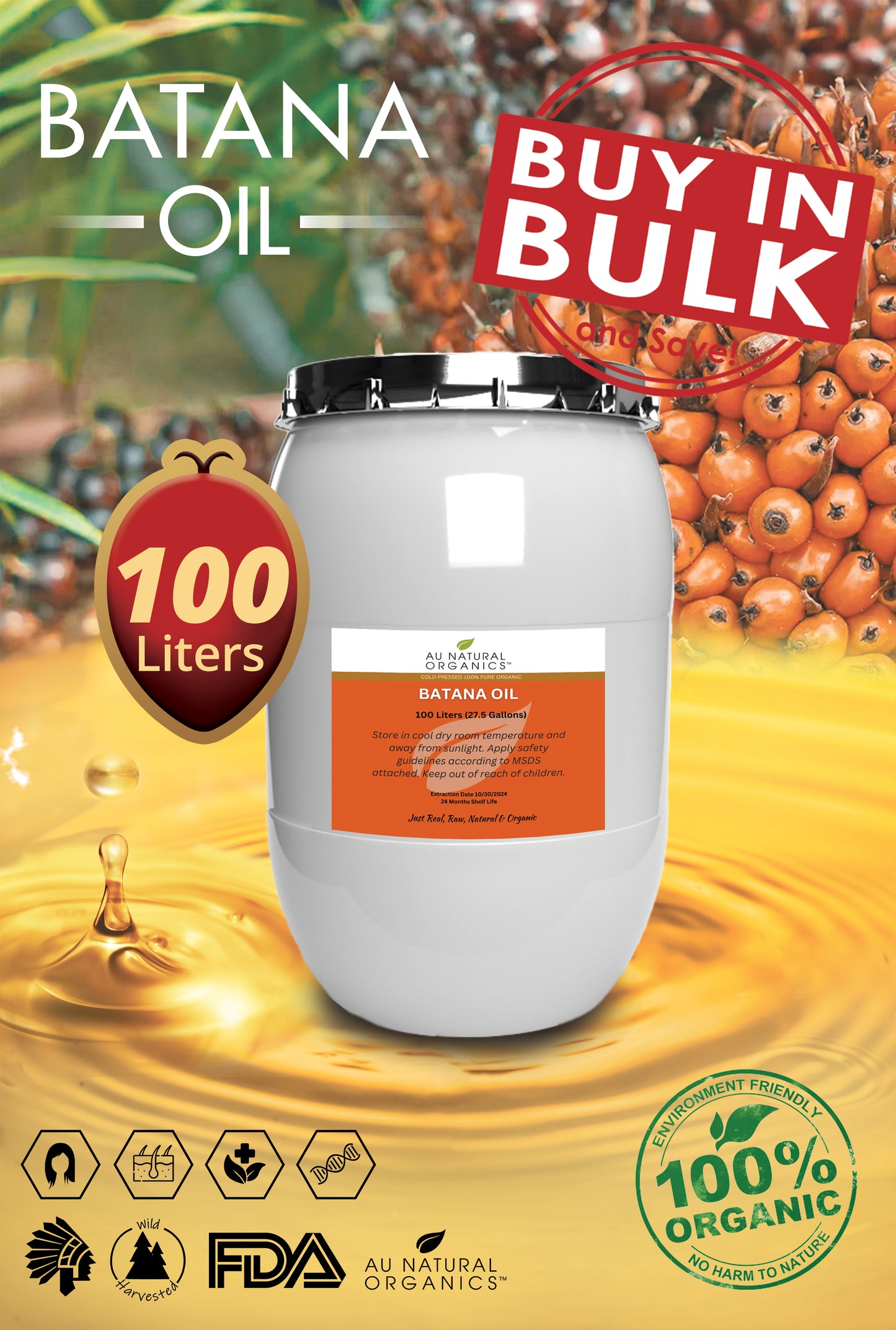 Organic Batana Oil (100 KG)