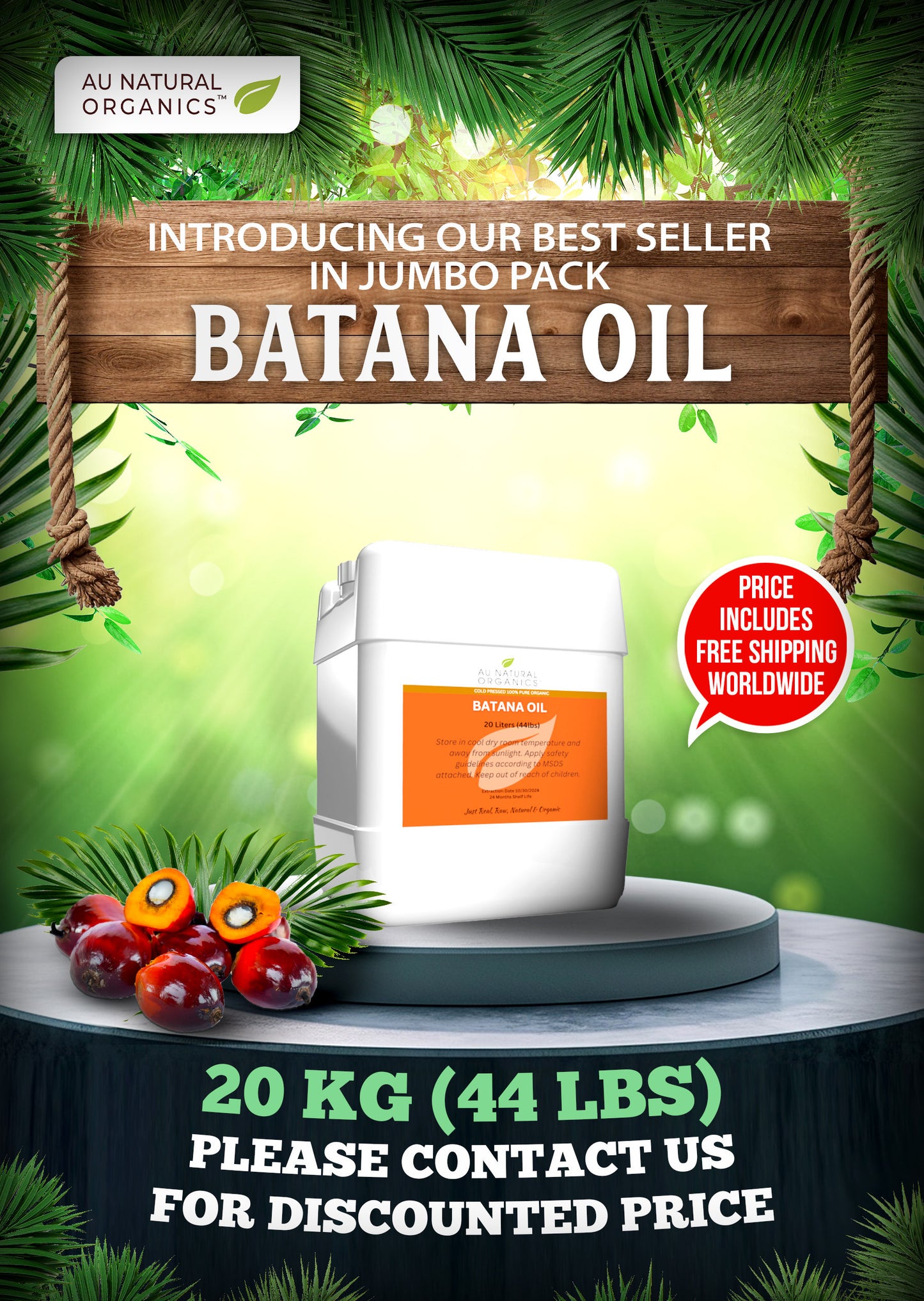 Organic Batana  Oil (20 KG)
